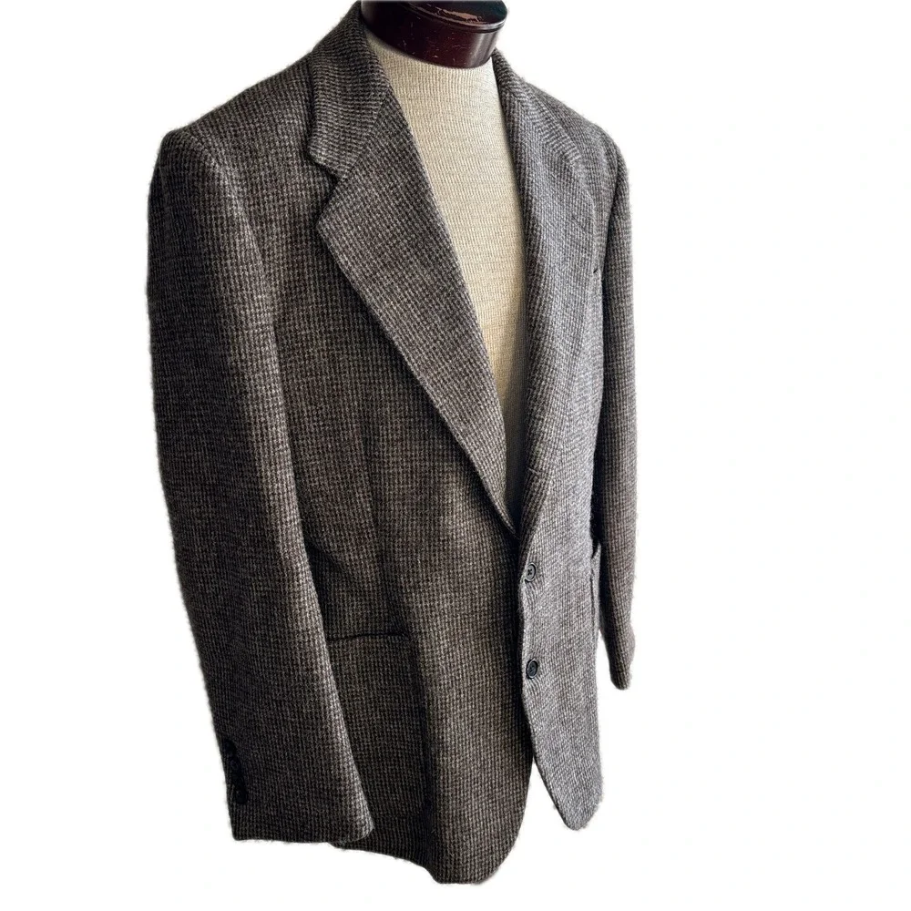NWOT Vintage The J. Peterman Wool Havana Blazer Sport Coat 44R Brown Made in USA